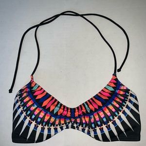 PINK. Multi color bikini top.